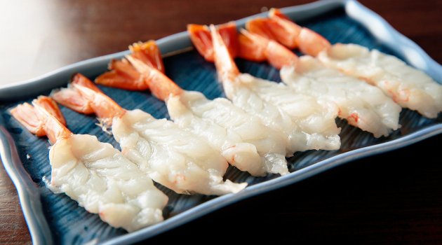 ミズダコしゃぶにはオプションでエビもお薦め