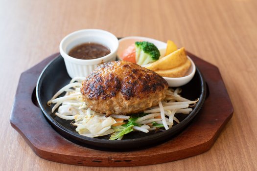 デミグラスソース、オニオンソース、和風ソースの3種よりお選びいただけます