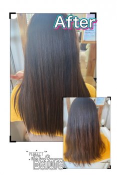 トリートメント。縮毛矯正ではありません。しっとりサラサラ、動きのある髪にしましょう。