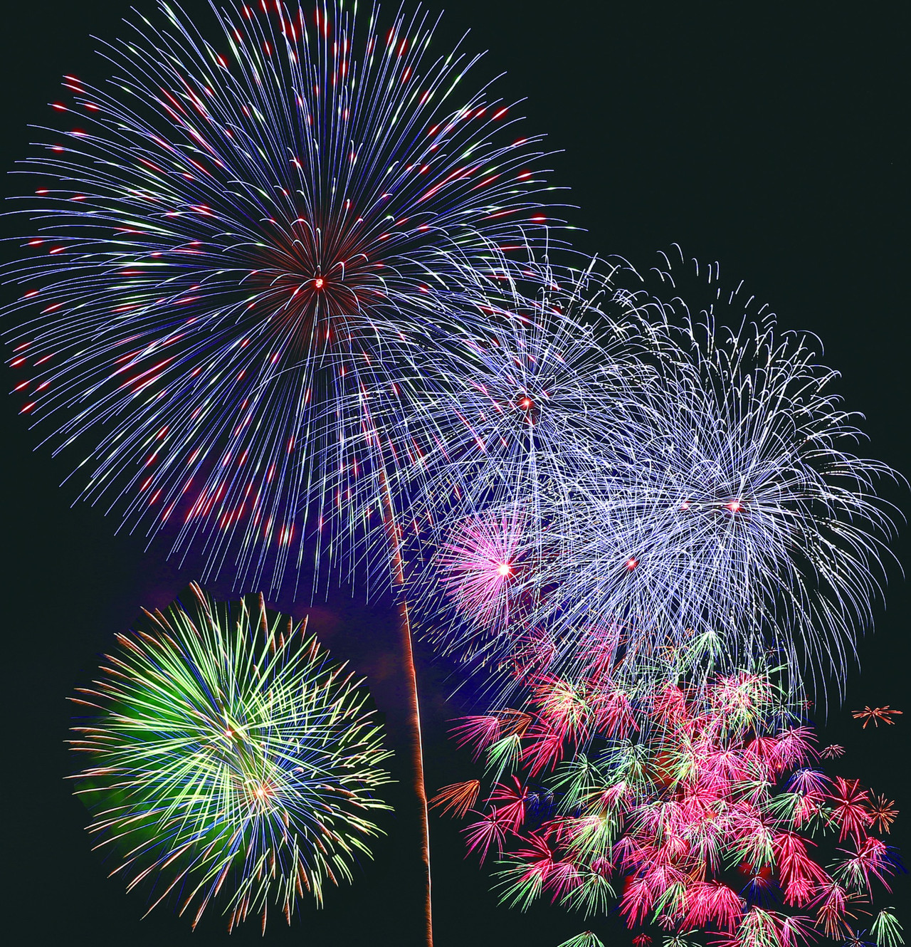 関門海峡花火大会の花火